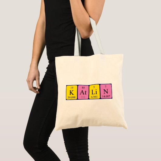 Katlin periodieke lijstnaam canvas tas (Voorkant (product))