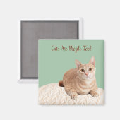 Katmagneet Katten Zijn Ook Mensen Magneet (Voorkant / Achterkant)