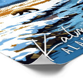 Katmai Alaska USA vintage reisillustratie Poster (Hoek)