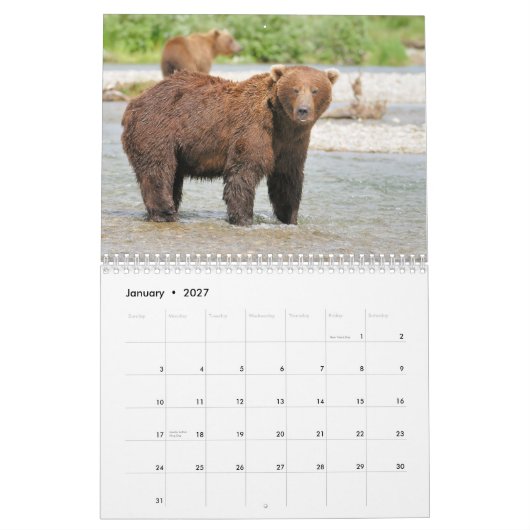 Katmai Beren Agenda Kalender (Jan 2027)