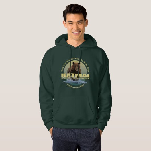 Katmai (bruin Beer) WT Hoodie (Voorkant volledig)