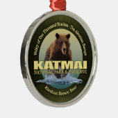 Katmai (bruin Beer) WT Metalen Ornament (Rechts)