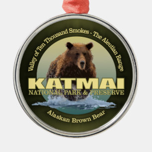 Katmai (bruin Beer) WT Metalen Ornament