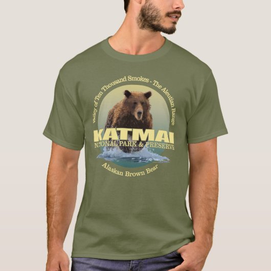 Katmai (bruin Beer) WT T-shirt (Voorkant)