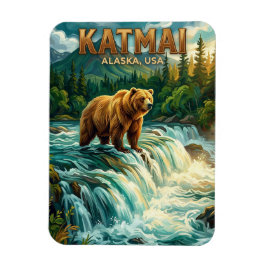 Katmai Nationaal Park Alaska Reisansichtkaart Magneet