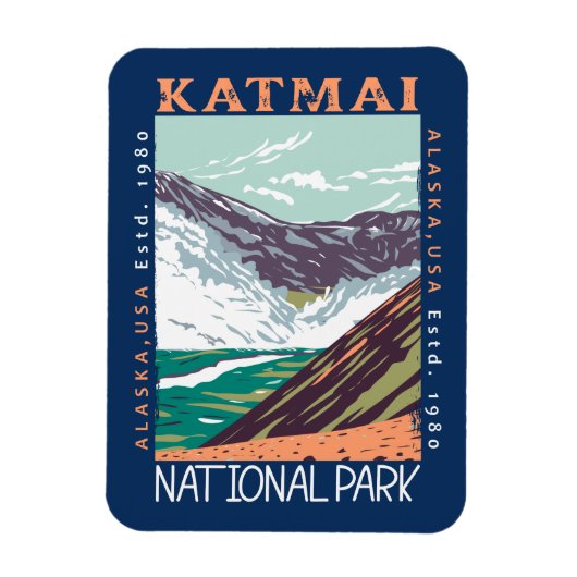 Katmai Nationaal Park Alaska Verstoord Magneet (Verticaal)