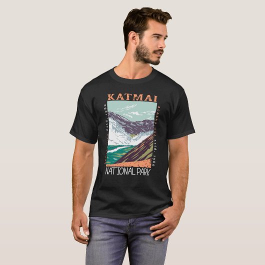 Katmai Nationaal Park Alaska  Verstoord T-shirt (Voorkant volledig)