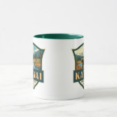 Katmai Nationaal Park Illustratie Retro Badge Mok (Midden)