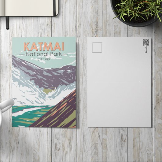 Katmai Nationaal Park Tienduizend roken  Briefkaart