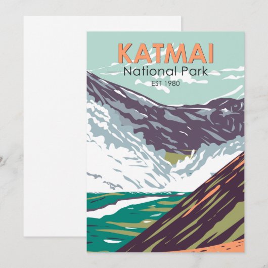 Katmai Nationaal Park Tienduizend roken  Feestdagenkaart (Voorkant / Achterkant)