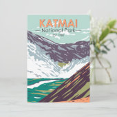 Katmai Nationaal Park Tienduizend roken  Feestdagenkaart (Staand voorkant)
