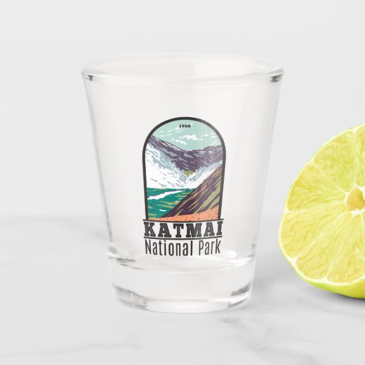 Katmai Nationaal Park Tienduizend roken  Shot Glas (Voorkant)