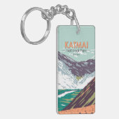 Katmai Nationaal Park Tienduizend roken  Sleutelhanger (Voorkant Links)