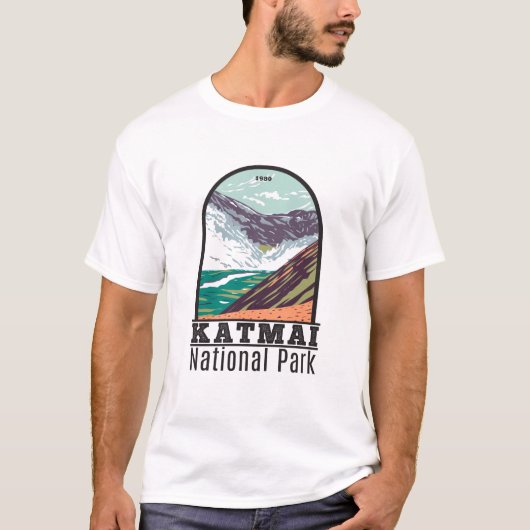 Katmai Nationaal Park Tienduizend roken  T-shirt (Voorkant)