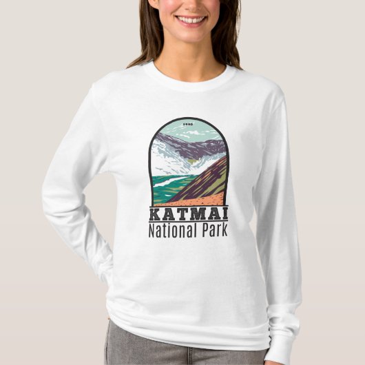 Katmai Nationaal Park Tienduizend roken  T T-shirt (Voorkant)