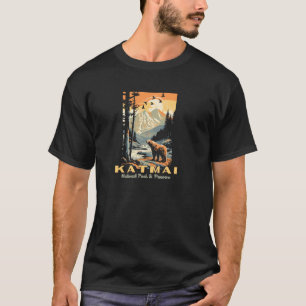 Katmai Nationaal Park  WPA Poster Stijl Alas T-shirt