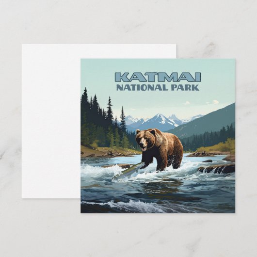 Katmai National Park Alaska Beer Brooks River (Voorkant / Achterkant)