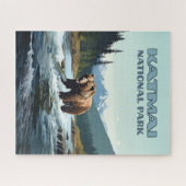 Katmai National Park Alaska Beer Brooks River Legpuzzel (Horizontaal)