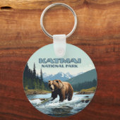 Katmai National Park Alaska Beer Brooks River Sleutelhanger (Voorkant)