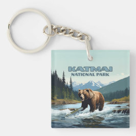 Katmai National Park Alaska Beer Brooks River Sleutelhanger