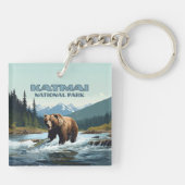Katmai National Park Alaska Beer Brooks River Sleutelhanger (Achterkant)