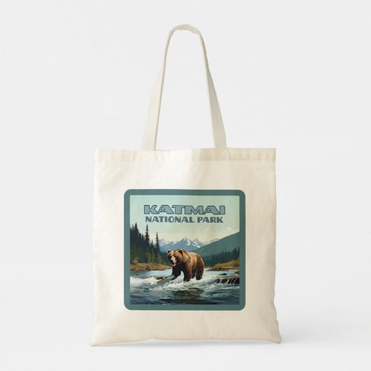 Katmai National Park Alaska Beer Brooks River Tote Bag (Achterkant)