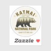 Katmai National Park Alaska Since 1918 Sticker (Vel)