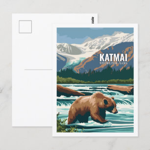 Katmai National Park Alaska, Verenigde Staten Briefkaart