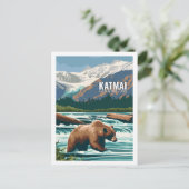 Katmai National Park Alaska, Verenigde Staten Briefkaart (Staand voorkant)