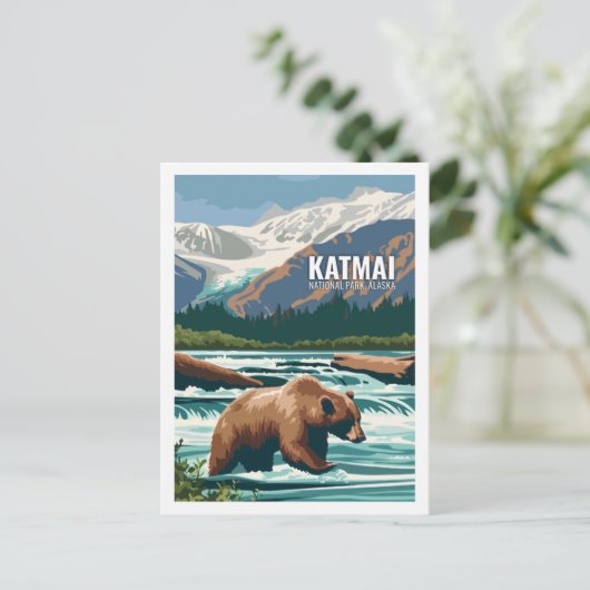 Katmai National Park Alaska, Verenigde Staten Briefkaart (Staand voorkant)