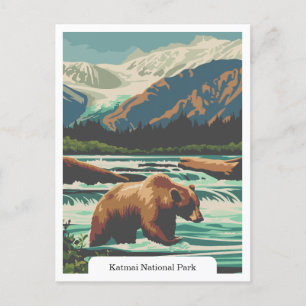 Katmai National Park, Alaska, Verenigde Staten Briefkaart