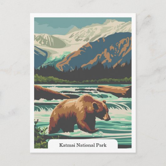 Katmai National Park, Alaska, Verenigde Staten Briefkaart (Voorkant)