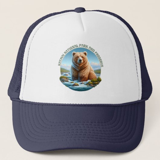 Katmai National Park and Preserve Trucker Pet (Voorkant)