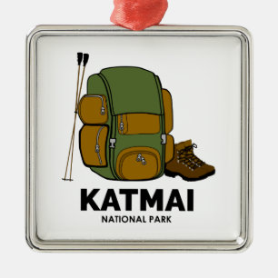 Katmai National Park Backpack Metalen Ornament