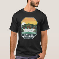 Katmai National Park Grizzly Beren Retro Emblem