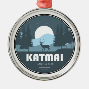 Katmai National Park Herten Metalen Ornament