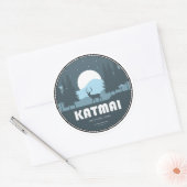 Katmai National Park-herten Ronde Sticker (Envelop)