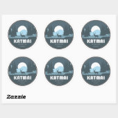 Katmai National Park-herten Ronde Sticker (Vel)
