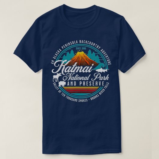 Katmai National Park Preserve Alaska Beer T-shirt (Design voorkant)