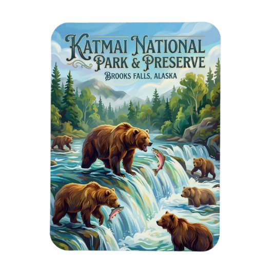 Katmai National Park & Preserve VS Magneet (Verticaal)