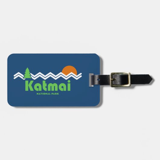 Katmai National Park Retro Bagagelabel (Voorkant horizontaal)