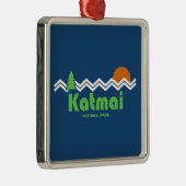 Katmai National Park Retro Metalen Ornament (Rechts)