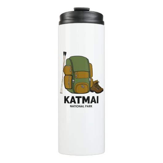 Katmai National Park-rugzak Thermosbeker (Voorkant)
