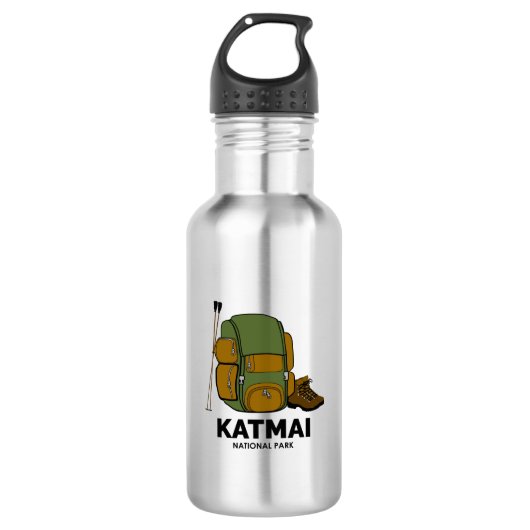 Katmai National Park Rugzak Waterfles (Voorkant)