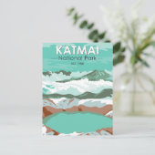 Katmai National Park Summit Crater Lake Alaska Briefkaart (Staand voorkant)