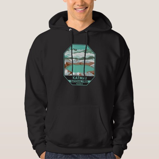 Katmai National Park Summit Crater Lake Alaska Hoodie (Voorkant)
