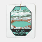 Katmai National Park Summit Crater Lake Alaska Keramisch Ornament (Links)
