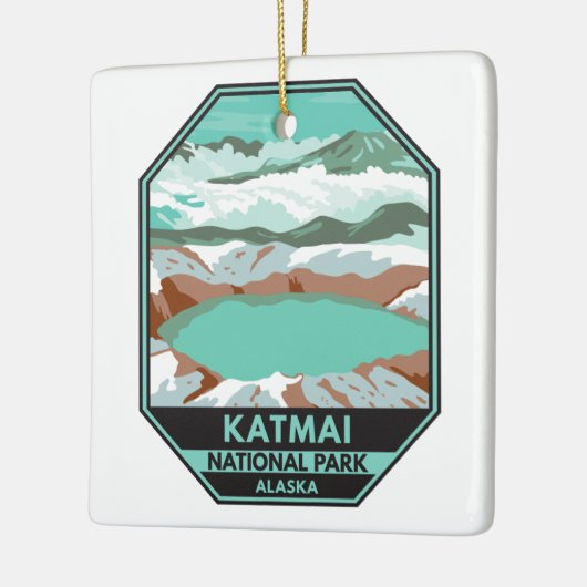 Katmai National Park Summit Crater Lake Alaska Keramisch Ornament (Links)