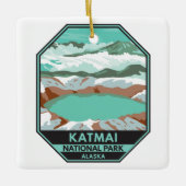 Katmai National Park Summit Crater Lake Alaska Keramisch Ornament (Voorkant)