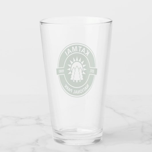 Katmai National Park Sun Trees Glas (Achterkant)